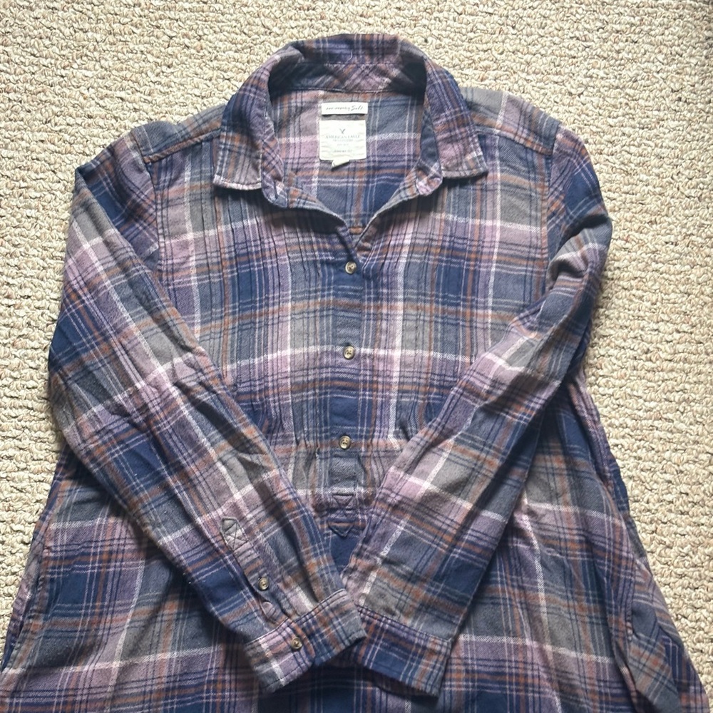 Large Mens American Eagle Plaid Longsleeve